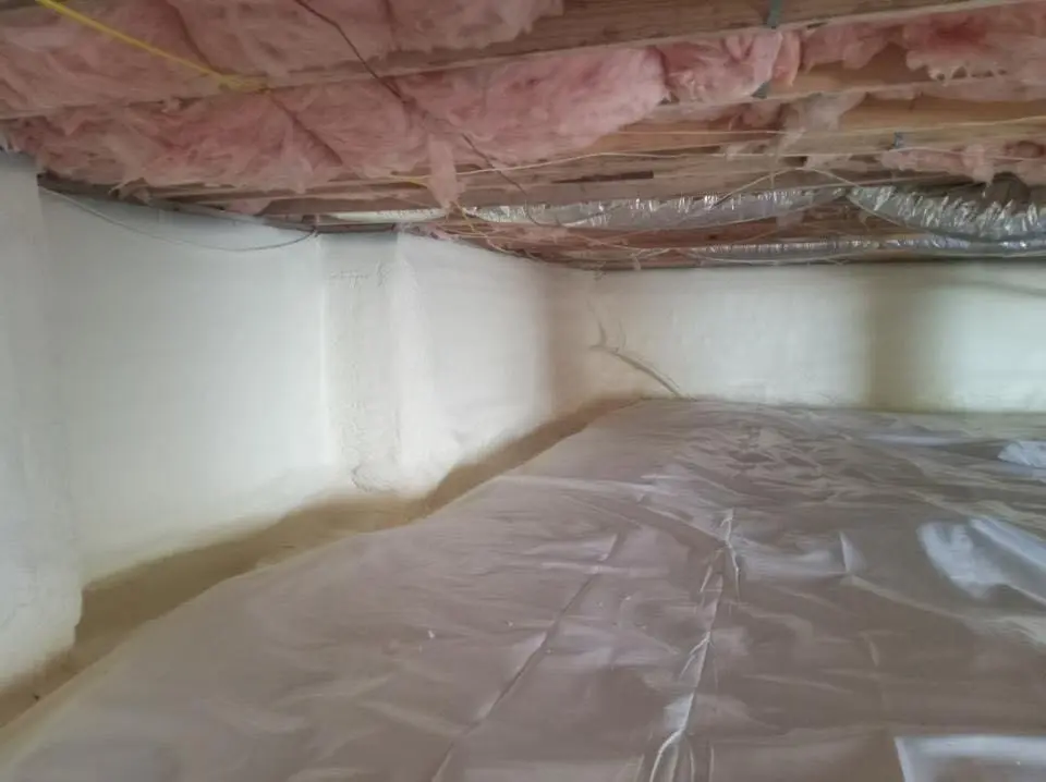 Crawl space encapsulation with closed-cell spray foam for Spray Foam Roofing Repair in Troy